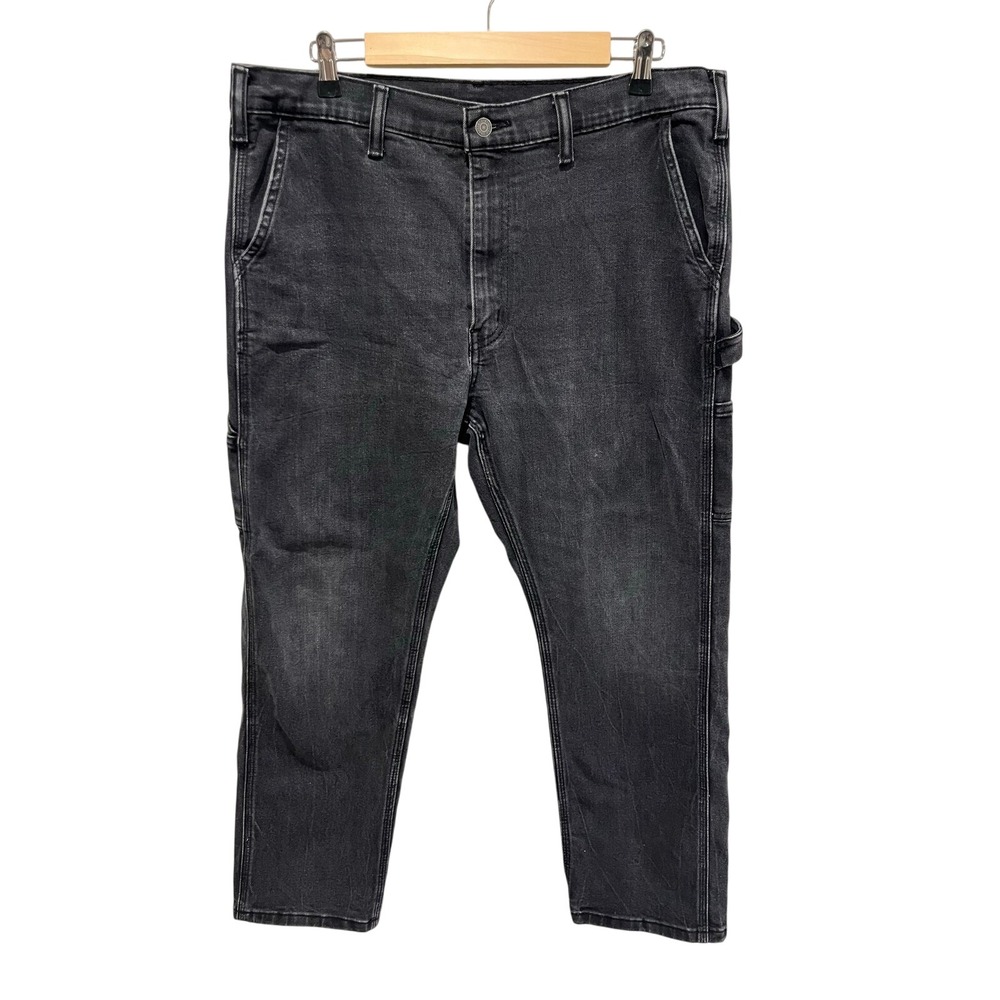 Levi's Men's Carpenter Jeans Black Denim W35 L28 Workwear Style Pants Casual‎